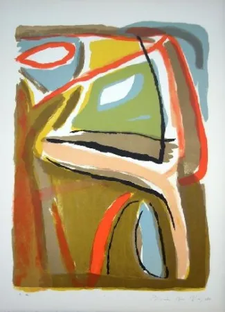 Litografia Van Velde - MP 44 - Soleil