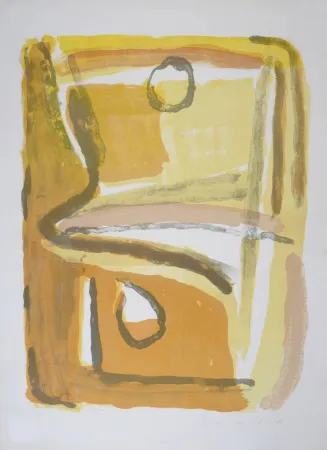 Litografia Van Velde - Parcours Jaune, 1967 - Hand-signed