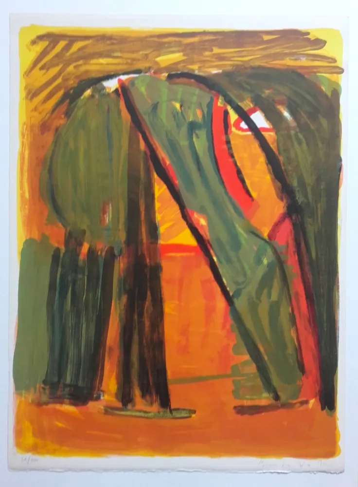 Litografia Van Velde - Paysage