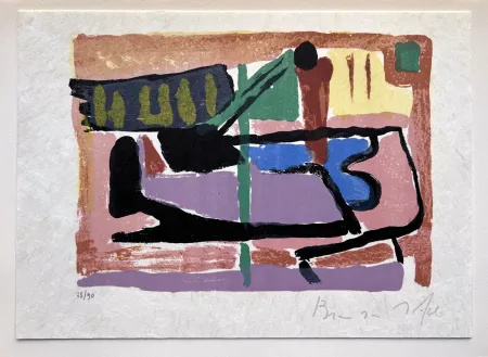 Livro Ilustrado Van Velde - Pierre Hébey : Le Mot « buvette ». Quatre lithographies de Bram van Velde (1975)