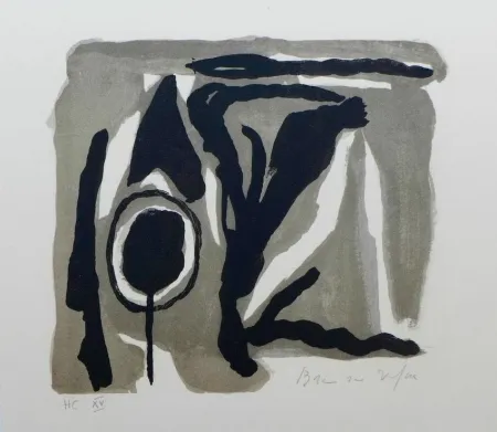 Litografia Van Velde - Pour La folie du jour