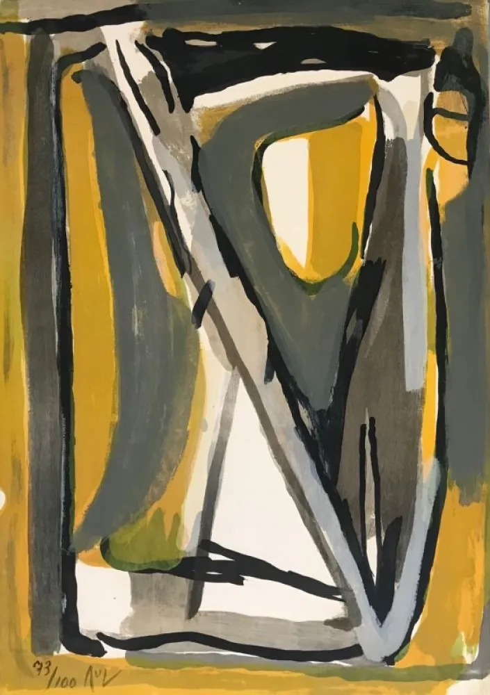 Litografia Van Velde - Sans titre