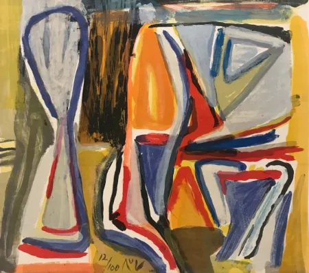 Litografia Van Velde - Sans titre