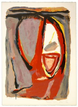 Litografia Van Velde - Tête