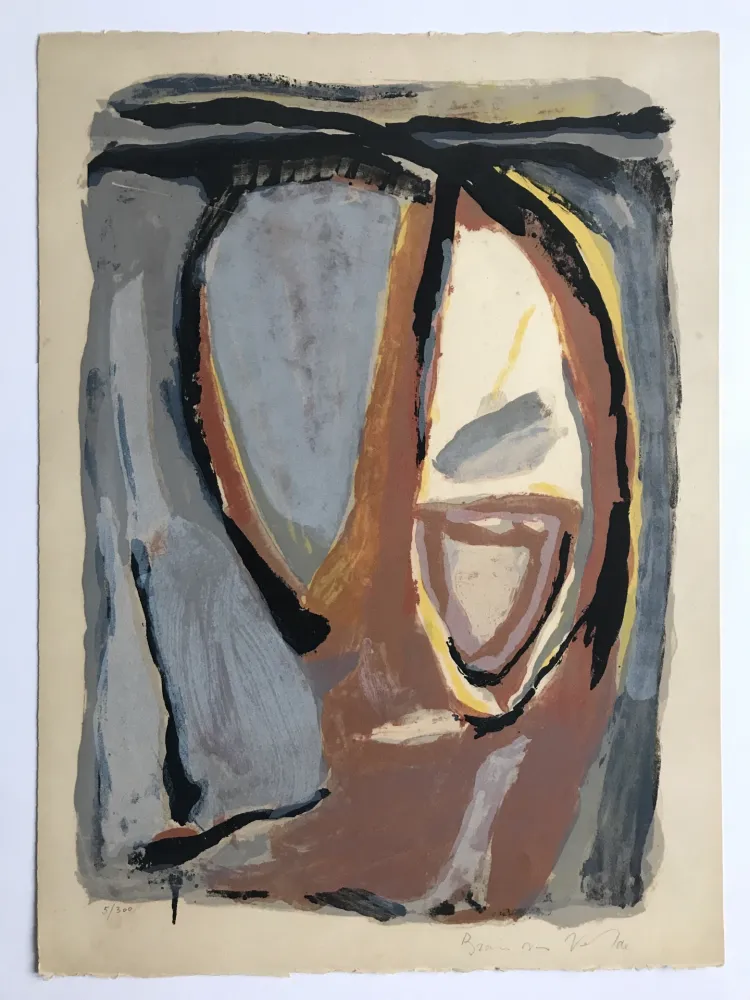 Litografia Van Velde - Tête