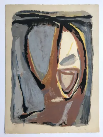 Litografia Van Velde - Tête