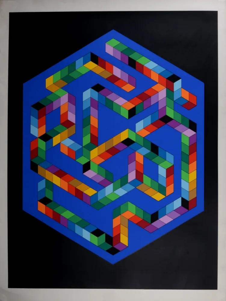 Serigrafia Vasarely - Babel 3