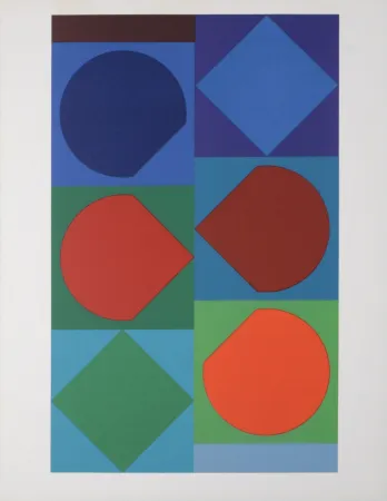 Litografia Vasarely - Beryll, 1972
