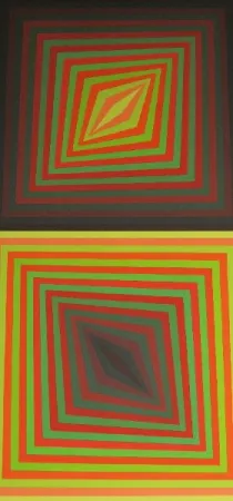 Serigrafia Vasarely - Bi-Rhomb