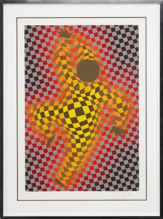 Serigrafia Vasarely - Clown