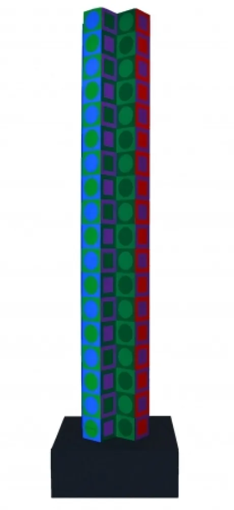Sem Técnica Vasarely - Colonne (Tower for 80th Birthday)