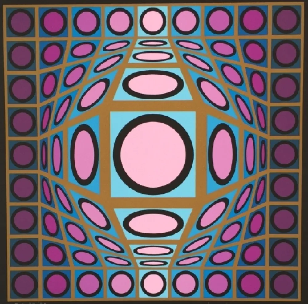 Serigrafia Vasarely - Composition Microcosmos IV
