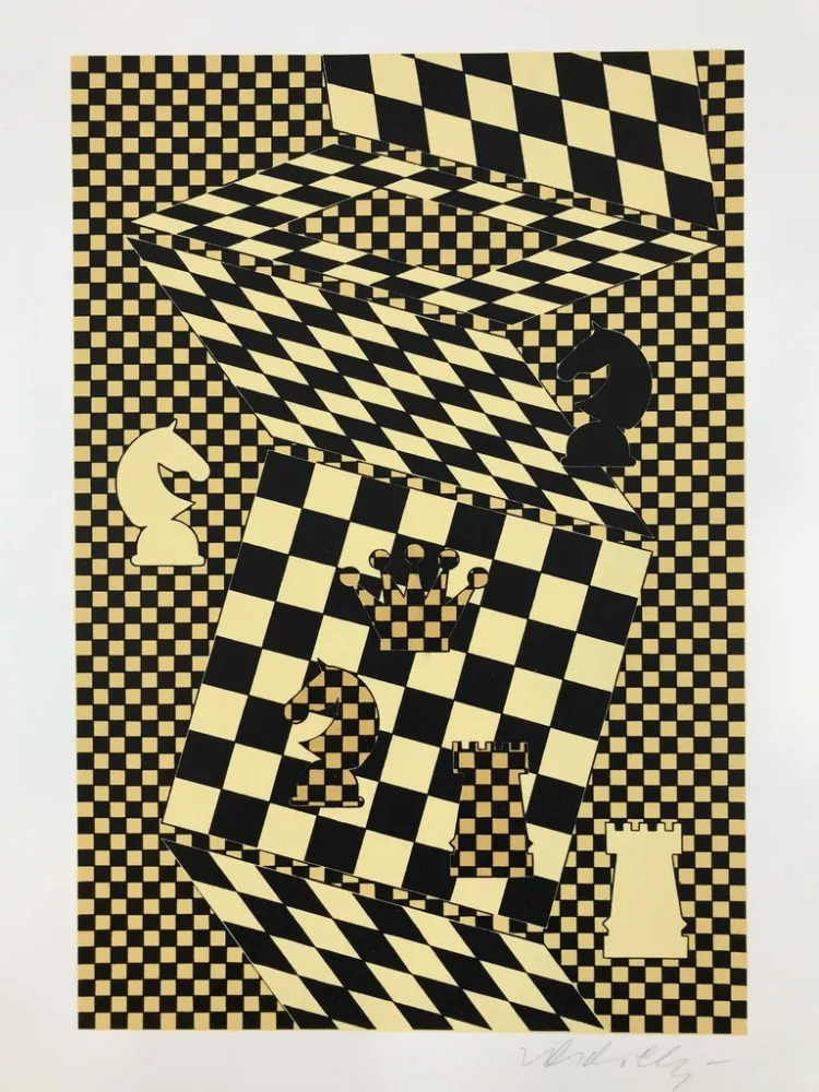 Litografia Vasarely - ECHIQUIER