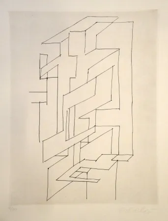 Gravura Vasarely - Gordes gestalt