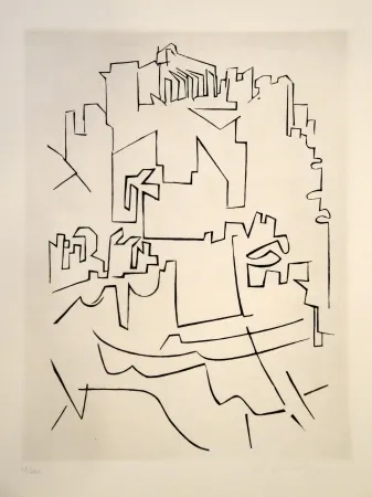 Gravura Vasarely - Gordes Village