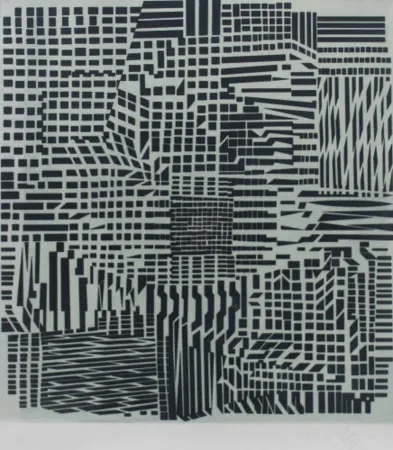 Água-Forte E Água-Tinta Vasarely - Hommage a Bach III, ca