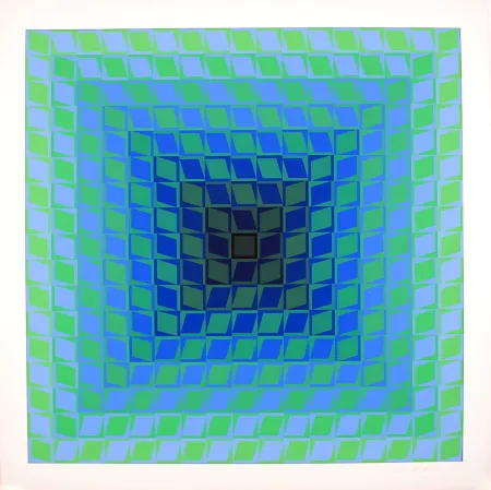 Serigrafia Vasarely - IX POSITIF - QUASAR