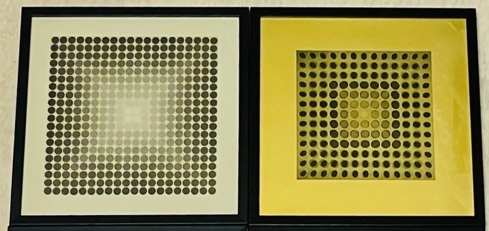 Serigrafia Vasarely - Lot Sérigraphies encadrés