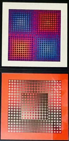 Serigrafia Vasarely - Lot Sérigraphies encadrés