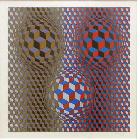 Serigrafia Vasarely - Nebulus II