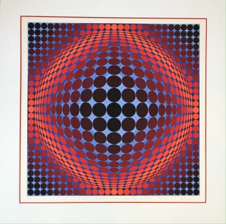 Litografia Vasarely - Nobel 7