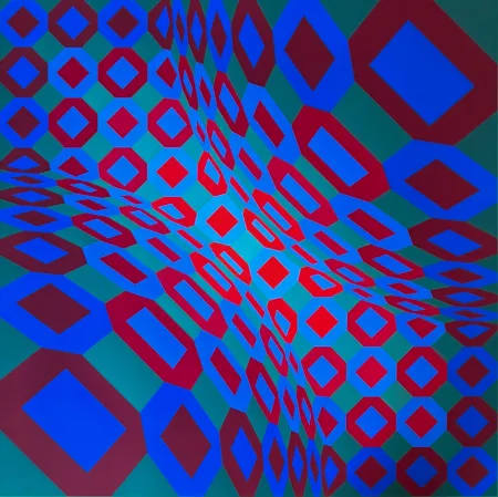 Serigrafia Vasarely - Optical composition