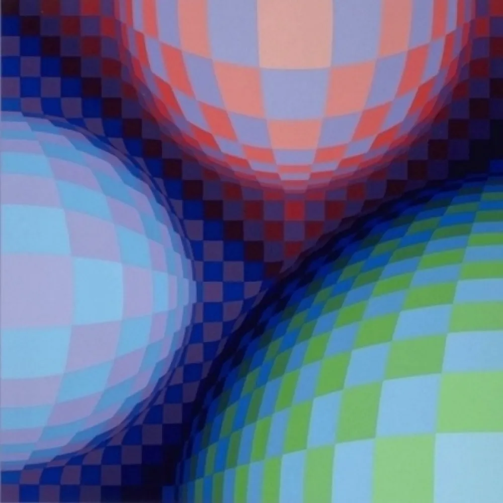 Litografia Vasarely - Phoenix Constellation