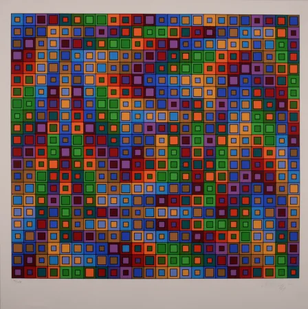 Litografia Vasarely - Reflets b, 1978 - Hand-signed & numbered!