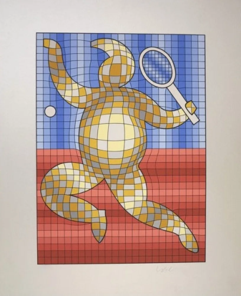 Múltiplo Vasarely - The Tennis Player