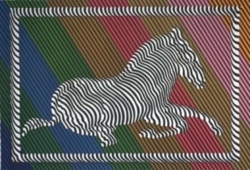 Litografia Vasarely - Zèbre n°3