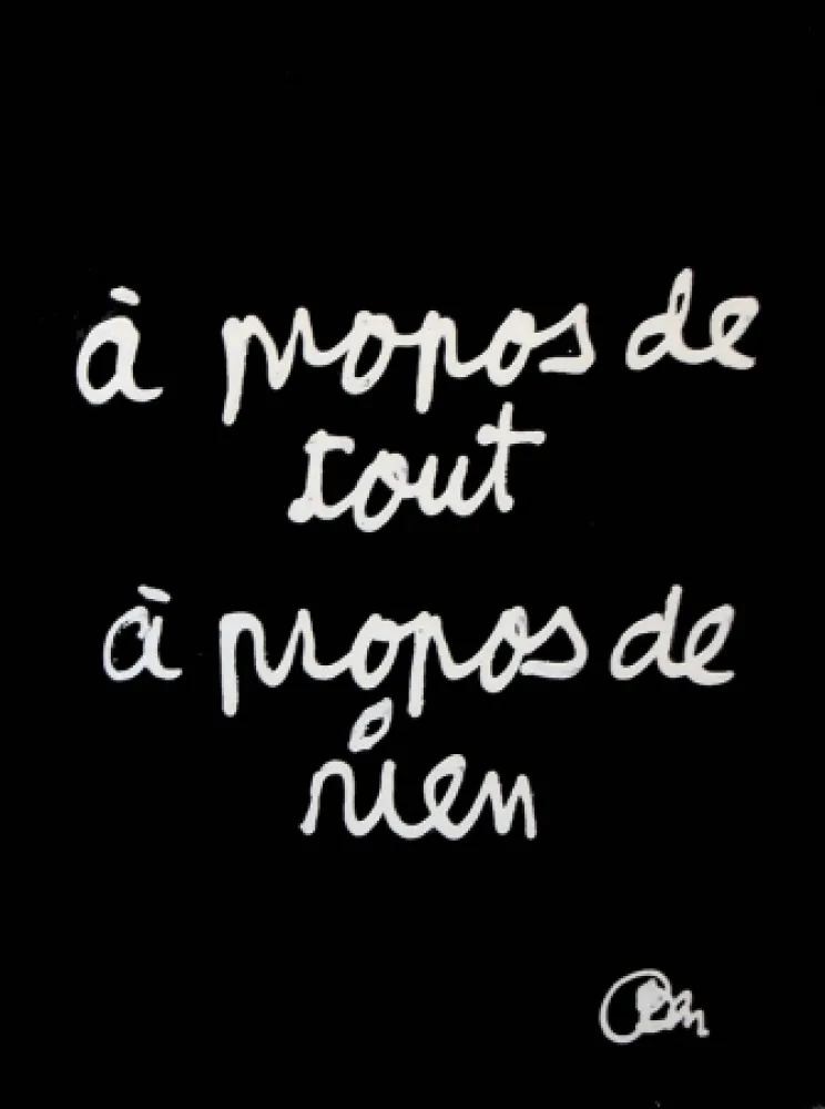 Litografia Vautier - à propos de tout à propos de rien