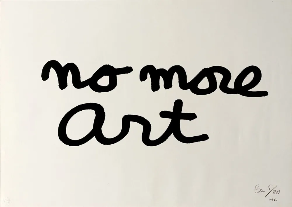 Serigrafia Vautier - No more art
