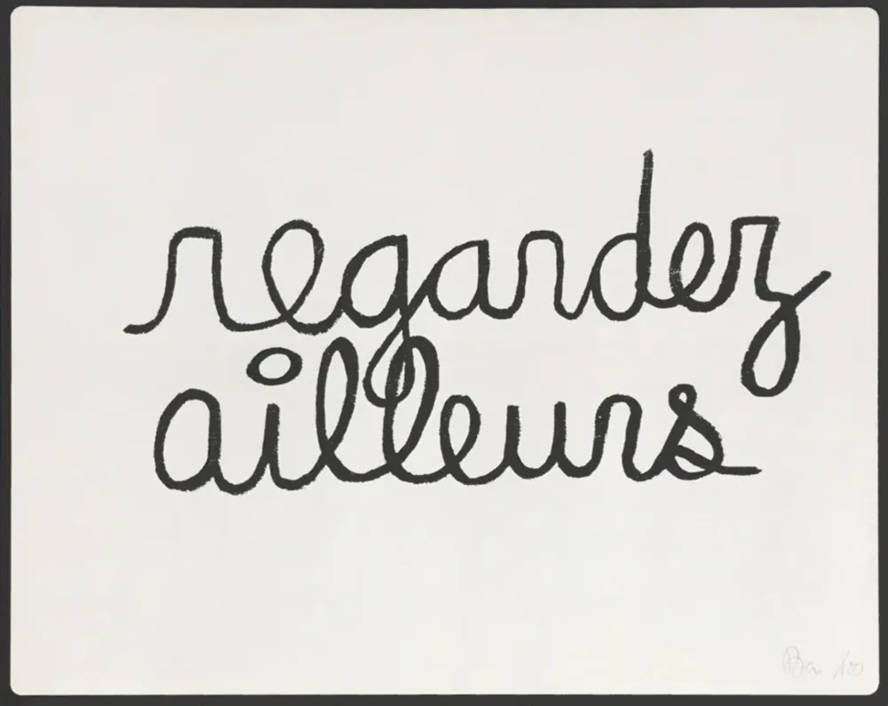 Litografia Vautier - Regardez ailleurs