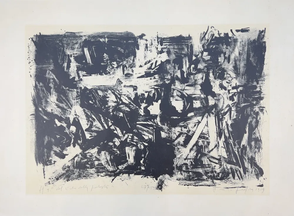 Litografia Vedova - Dal ciclo della protesta - n. 9