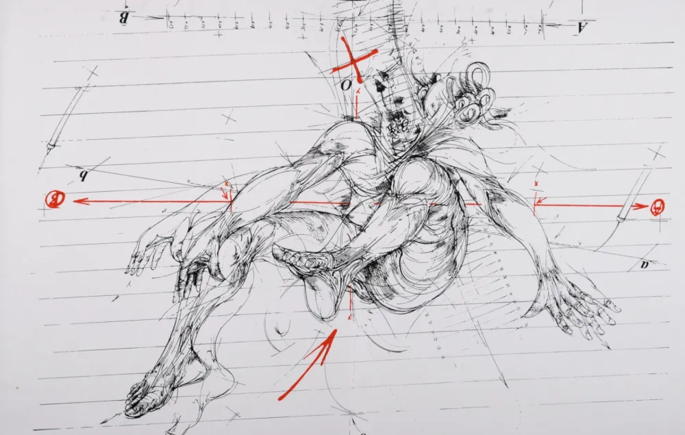 Serigrafia Velickovic - La Chute, 1975