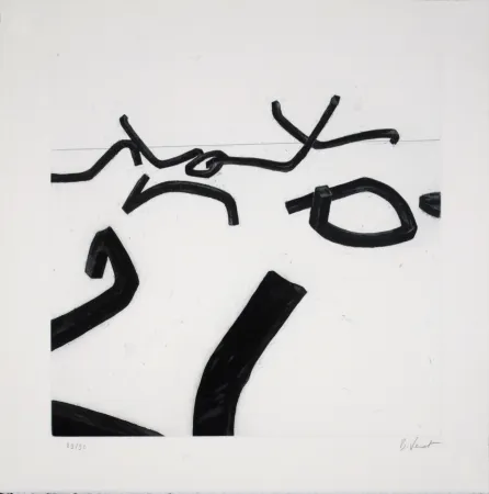Gravura Venet - Lignes Indéterminées #I, c. 1990 - Hand-signed!