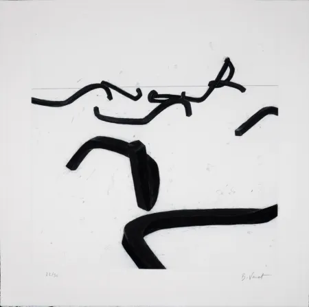 Gravura Venet - Lignes Indéterminées #II, c. 1990 - Hand-signed!