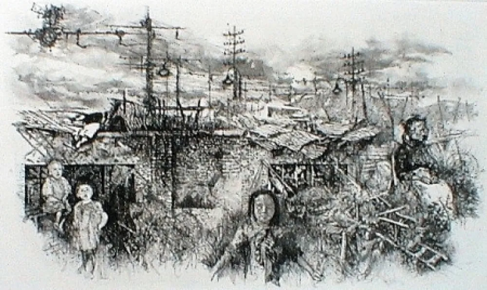 Água-Forte E Água-Tinta Vespignani - Borgata romana