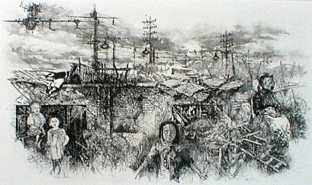 Água-Forte E Água-Tinta Vespignani - Borgata romana