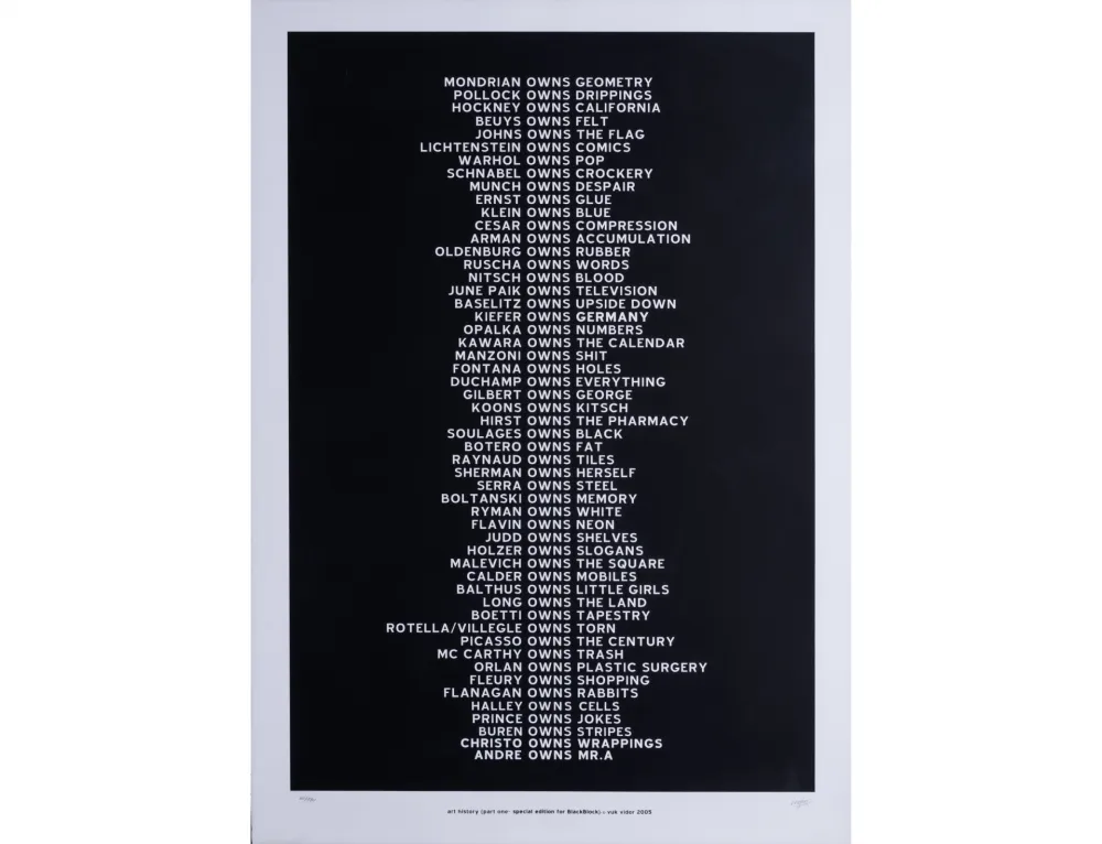 Serigrafia Vidor - Art history (Part One) première version 