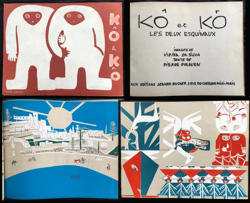 Livro Ilustrado Vieira Da Silva - KÔ & KÔ, les deux esquimaux. Aux éditions Jeanne Bucher, Paris 1933.