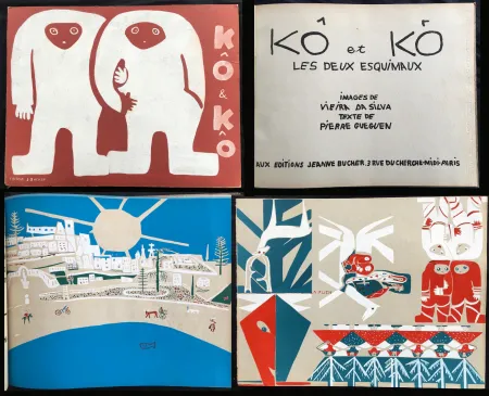 Livro Ilustrado Vieira Da Silva - KÔ & KÔ, les deux esquimaux. Aux éditions Jeanne Bucher, Paris 1933.