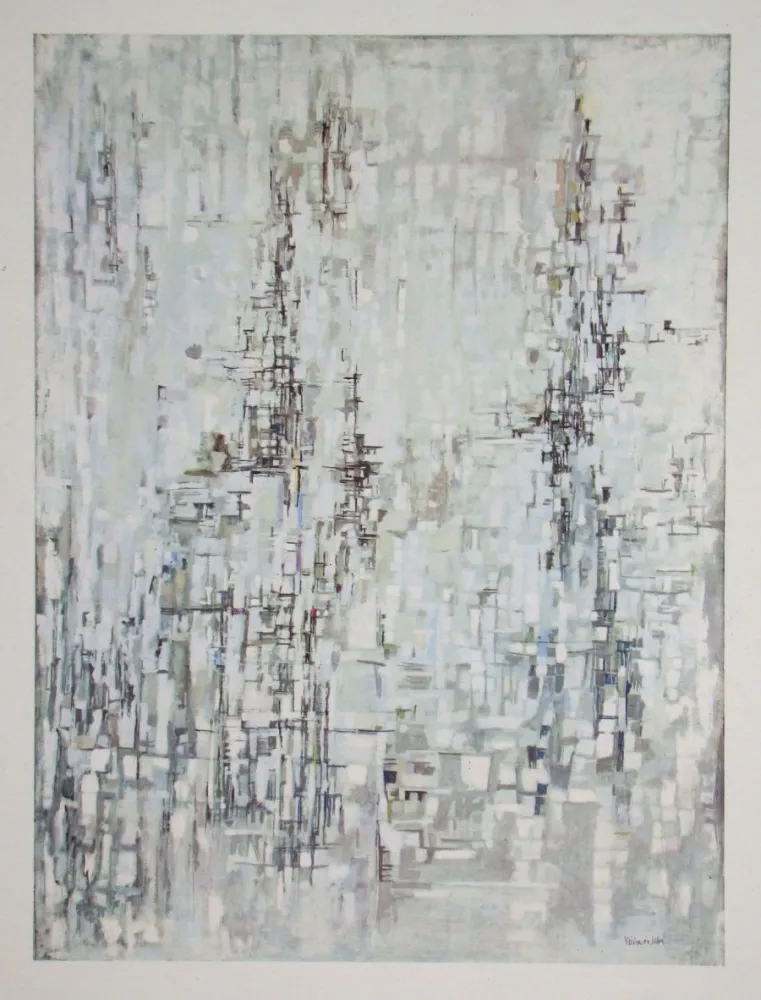 Heliogravura Vieira Da Silva - La cathèdrale - 1954