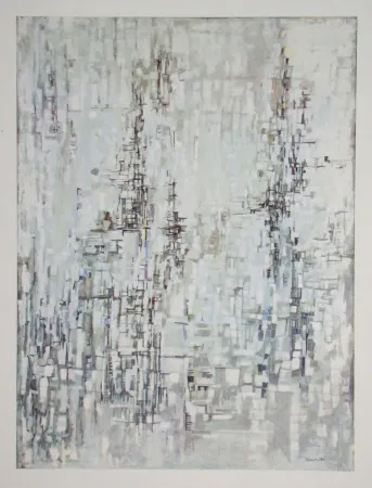 Heliogravura Vieira Da Silva - La cathèdrale - 1954