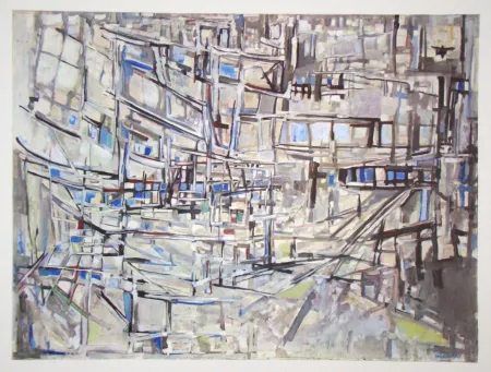 Heliogravura Vieira Da Silva - La verrière - 1953