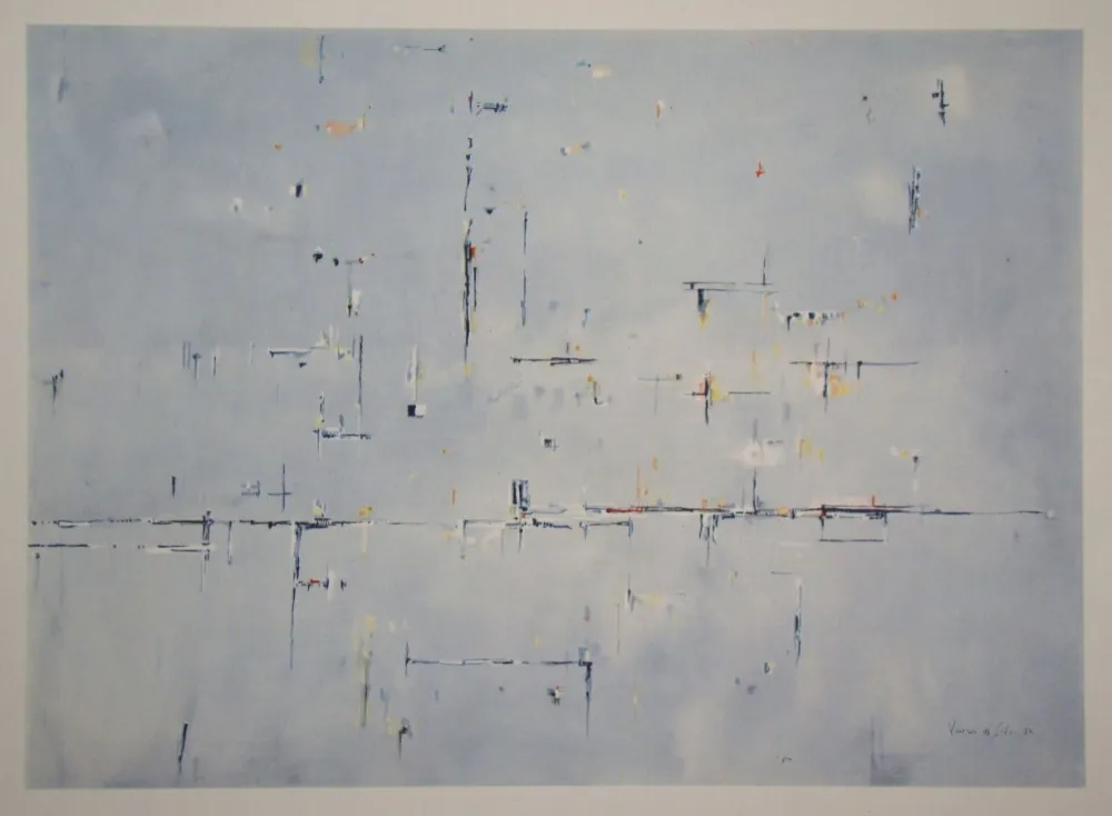 Heliogravura Vieira Da Silva - Marine - 1956