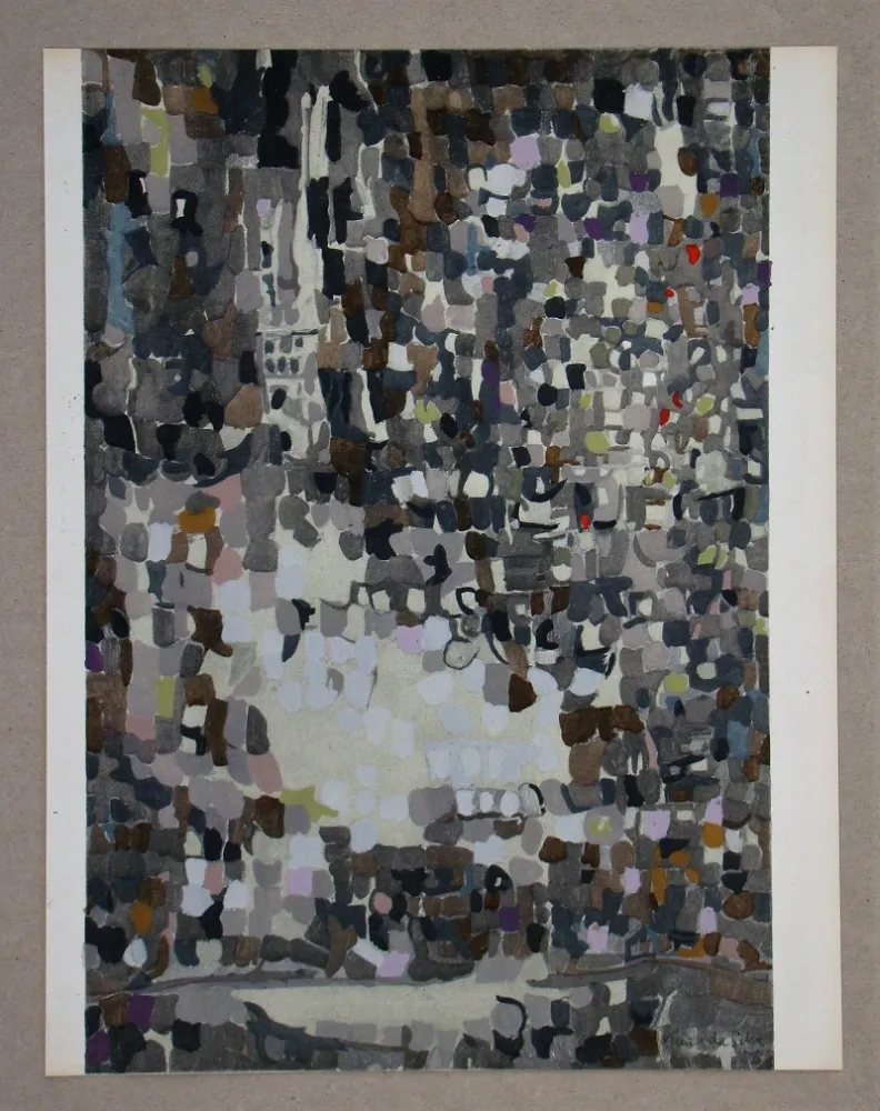 Estêncil Vieira Da Silva - Peinture, 1956