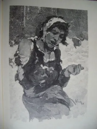 Xilogravura Vierge - La misère à Londres