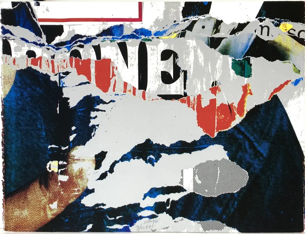 Litografia Villeglé - Décentralisation n°7, 1991  