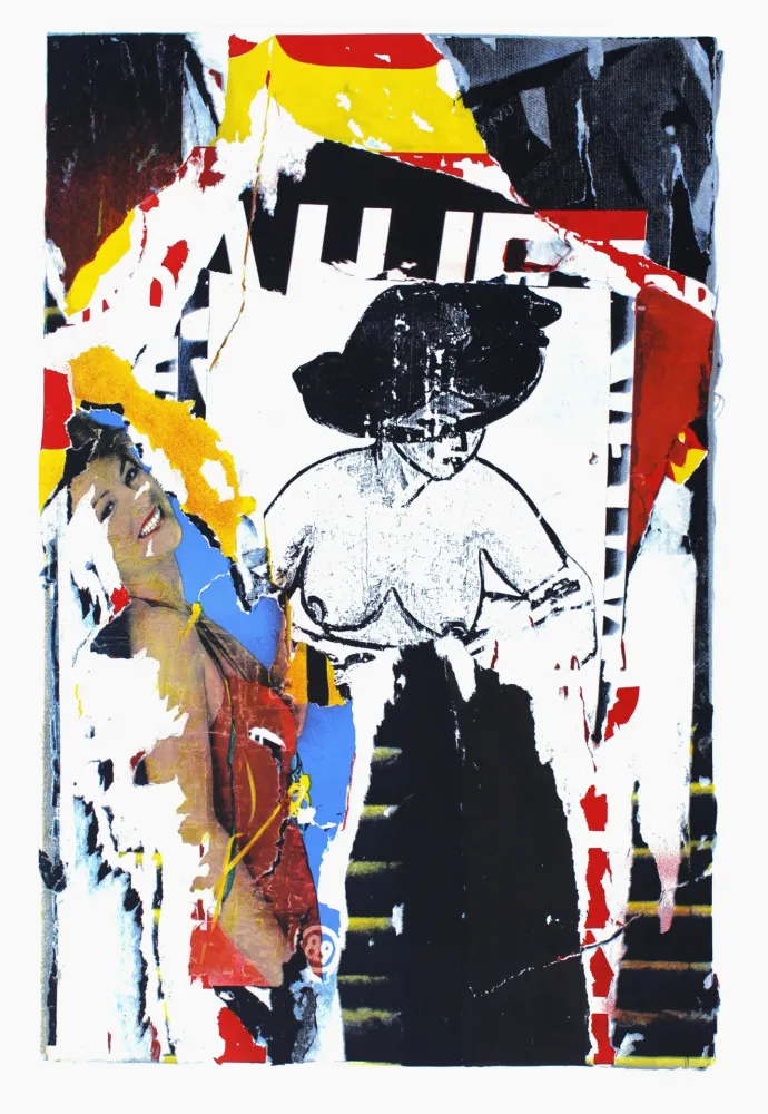 Litografia Villeglé - La rue de Gravilliers